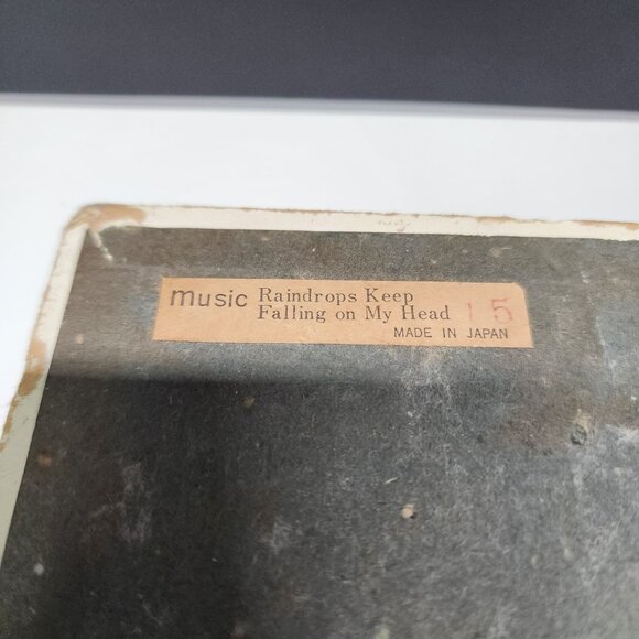 VTG Missing Ballerina Music Box Plays “Rain Drops Keep Falling On My Head” Japan - Picture 8 of 10